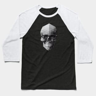 Polygonal skull with glasses Baseball T-Shirt